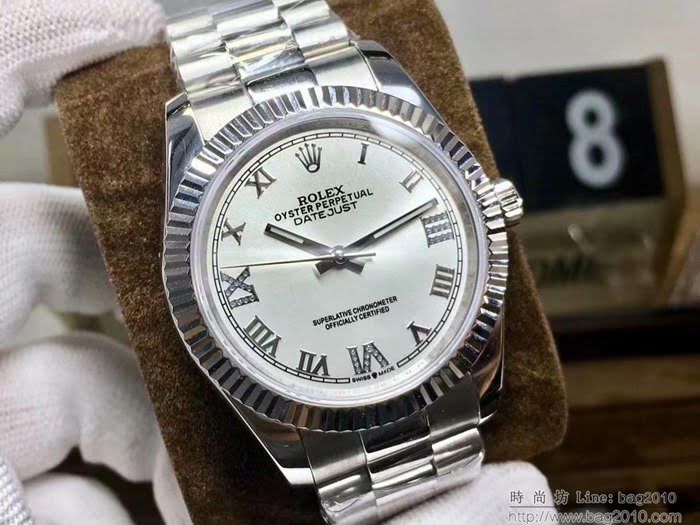 ROLEX勞力士 日誌系列 全新款 經典羅馬刻度設計 奢華典雅 男士腕表  wssb3721